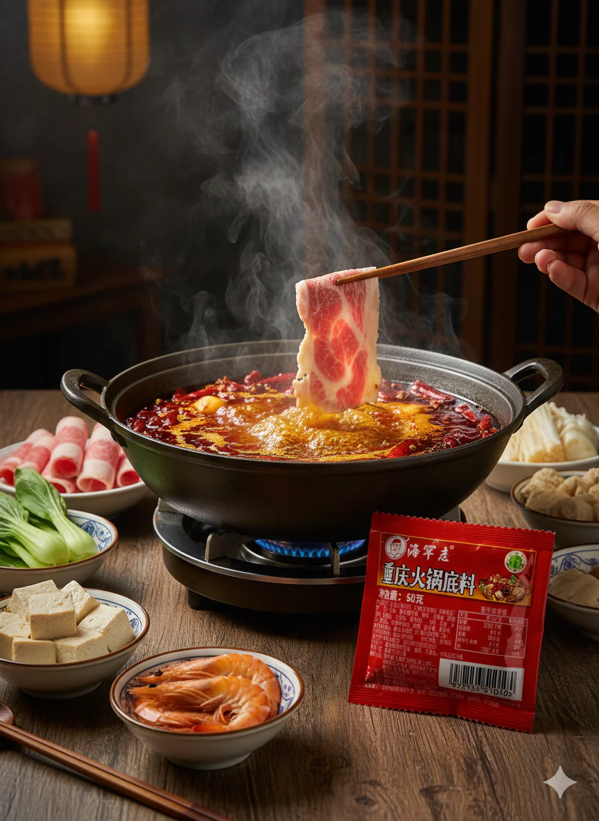 Chongqing Qiaotou Hot Pot Base, Spicy And Fresh Hot Pot Base, Hot Pot Material (50g) - Image 3
