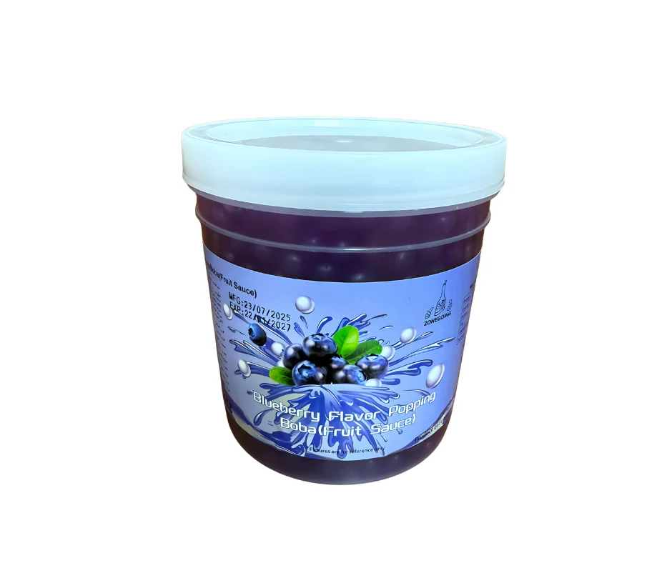 Delicious Blueberry Popping Boba Pearls made with Real Fruit Sauce 1.3 KG