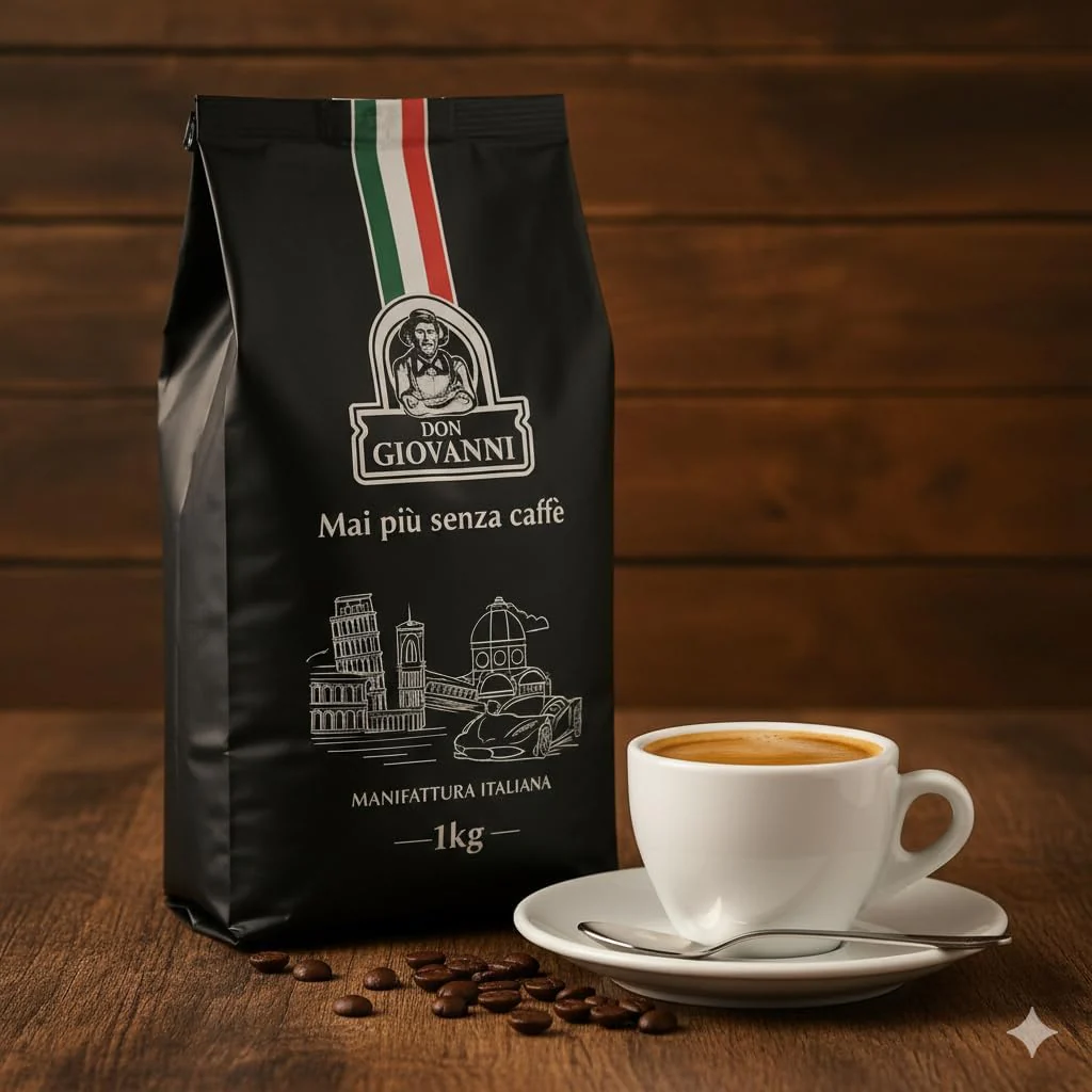 Caffè ITALIANO Don Giovannini Speciale - Fresh Espresso Beans Coffee - consists of 80% Arabica and 20% Robusta - 1 kg