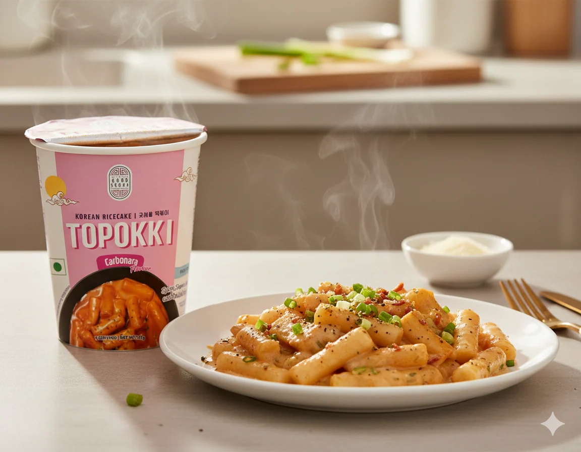 GOOD SEOUL KOREAN RICECAKE TOPOKKI CARBONARA (113G) - Image 3