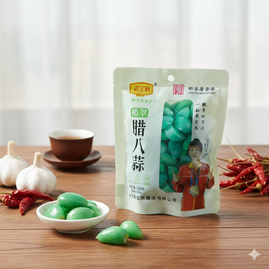 Authentic Emerald Laba Garlic - 250g - Traditional Chinese Laba Garlic - WDF Brand Since 1618 - Image 2