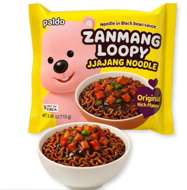 Paldo Zanmang Loopy JJajang Original Noodles In Black Suace 110g